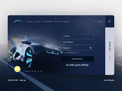 DailyUI001-sign up branding design ecommerce illustration ui ux design website