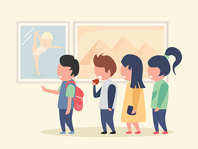 Queue 2d character design illustraor illustration queue vector