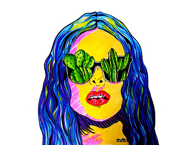 My Ego art cactus design drawing ego graphic illustration shrutillusion