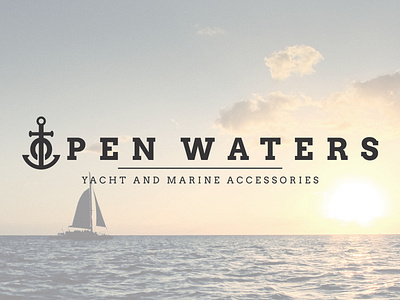 Open Water Logo anchor boat lakes logo marine ocean open water yacht