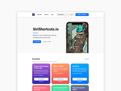 SiriShortcuts.io apple automation io ios game siri sirishortcuts uidesign