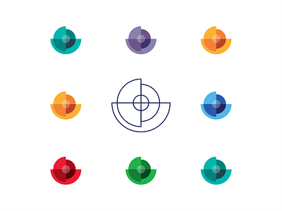 Circl circle colorfull monogram overlay transperancy