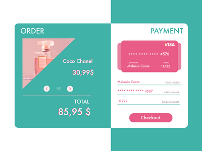 Checkout #DailyUI002 002 card checkout dailyui dailyui002 payment