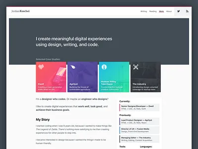 Personal Site Redesign [WIP] personal site portfolio tiles