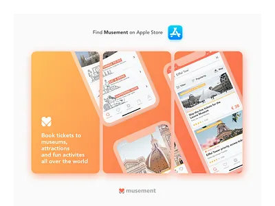 Musement on Apple Store app apple store design graphics illustration interface photoshop sketch ui ux