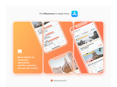 Musement on Apple Store app apple store design graphics illustration interface photoshop sketch ui ux