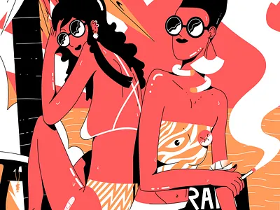 VW Girls brazil illustration vector