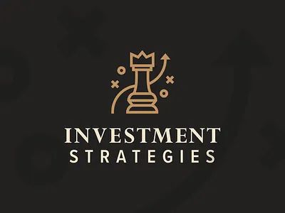 Financial Firm Logo black and gold branding chess financial financial advisor investment logo strategic strategy
