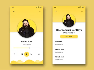 Music Player UI adobexd graphic design malaysia music shafix ui ux design ui concept ui. ux