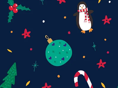 Love at Frost Sight christmas color cute design flat illustration graphic design hand drawn holiday holiday design iconography illustration illustrator pattern pattern making penguin print printmaking texture vector