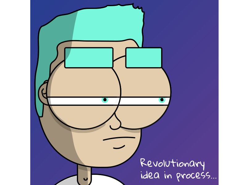 Revolutionary idea in process animation anime cartoon comic comics digital future gif graphic graphism idea illustration process scifiart think vecteur vector vector animation