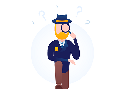 Detective Illustration character graphic illustration