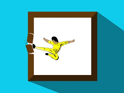 Brucelee bruce lee cut colors design design practice illustration inspiration martial arts master minimal