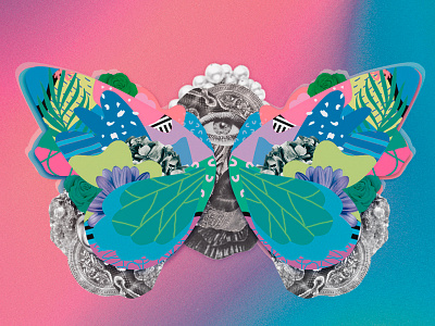 Butterfly for HP alexiacas art brand collage creative fashion flowers hp illustration