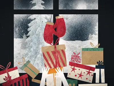 Delitti In Famiglia christmas crime illustraion motion graphic