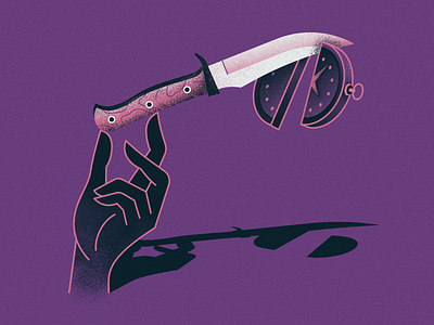 just killin time! clock hand knife time