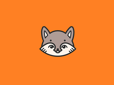 Raccoon logo animal animal character character emblem face flat design for children illustration logo pictogram raccoon raccoon logo
