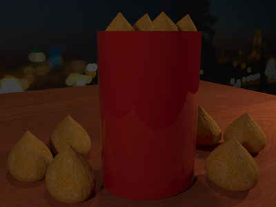 Coxinha 3d art design illustration
