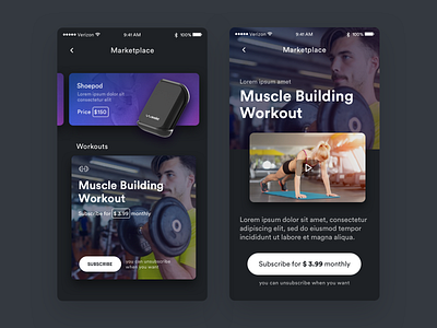 Biostrap Cards 2 app card design development fitness healthcare typography ui ux ux ui work workout