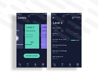 Dribbble Trala Lessons education app gamification mobile app mobile app design ui desgin ux design