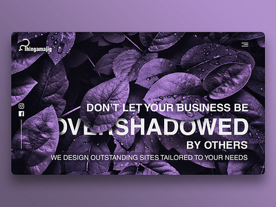 Thingamajig | Website Banner banner bannerdesign herobanner landingpage ui ux web webagency webdesign