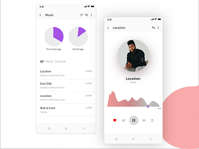 File Manager Music Player app design mobile ui uidesign ux