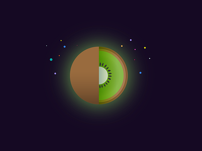 kiwi flat flat design fruit fruits kiwi space