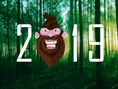 2019 Bigfoot 2019 bigfoot illusrtation art illustration illustrator new year sasquatch