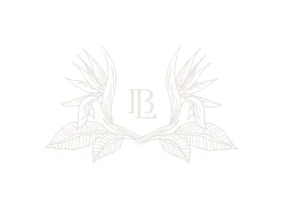 Betty Lu Paperie Crest bird of paradise bl botanical botanical illustration branding crest logo floral flower identity logo mark monogram