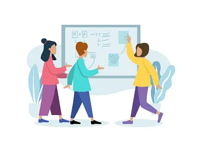 Business Presentation Illustration app business creative flat graphic homepage illustration interface landing layout login mobile seo social media technology template ui vector website wireframe