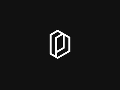 D + P Logomark black black and white branding clean creative design illustrator initial letters letter d letter p logo logo design minimal modern simple vector