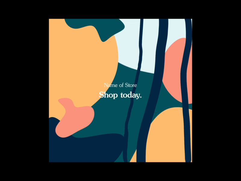 Organic Burst of Color - Video WIP ads blobs design gif illustration motion graphics organic shapes waymark