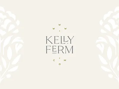 Kelly Ferm Website botanical branding floral flowers identity interior designer ligatures logo logotype olive branch peony