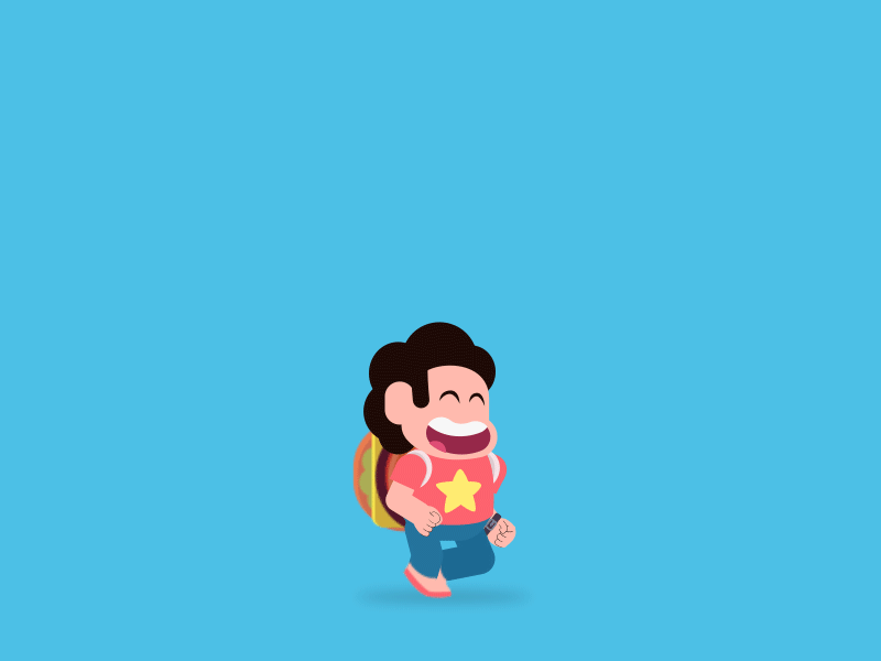 Steven Running Cycle after effects animation animationsmashdown cartoon network character animation gems motionmarkus rebecca sugar runcycle steven stevenuniverse