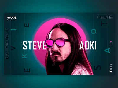 Steve Aoki concept creative design ux ui web web site design