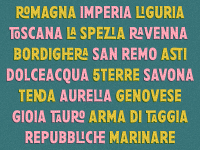 Pesto fresco - Places font italy ligaturecollective ligatures opentype places type typography