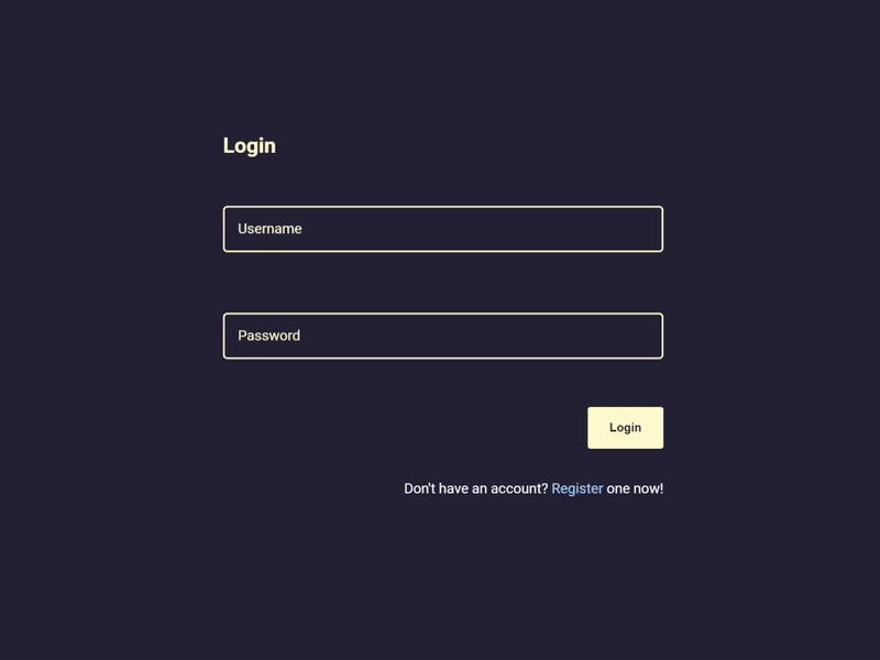 Login System Final (probably) design pastel ui web