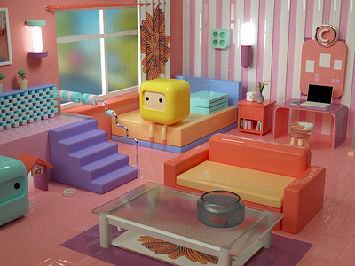 C4D Small potatoes scene c4d illustration potato ps scene vector