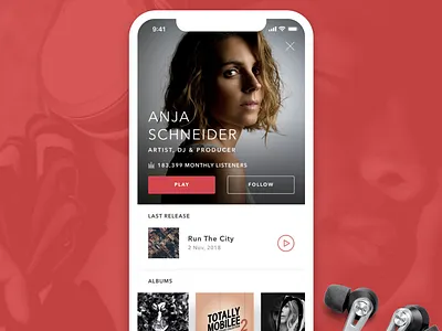 Dailyui Challenge 006 User Profile daily 100 challenge daily challange mobile app design music app user profile