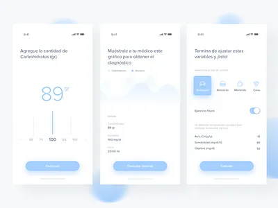 Medical Diabetes app app app concept clean design diabetes diabetic health health app health care interface minimal typography ui view