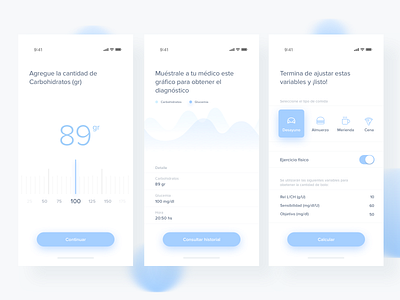 Medical Diabetes app app app concept clean design diabetes diabetic health health app health care interface minimal typography ui view