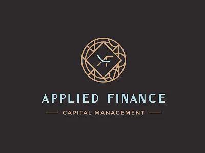 Applied Finance art deco chicago finance financial gilded age leaded glass logo management money monogram stained glass