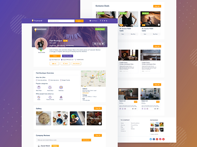 Company Profile page on Trustvardi company profile page geometric pattern minimal design pattern profile page profile page design trustvardi