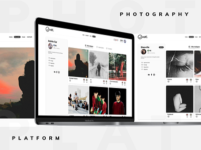 IndC - Photography Platform app branding design minimal photo photo app photography photography app photos typography ui ui ux design ui design ux ux design web web app website