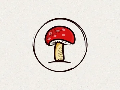 mushrooms icon logo mascot logos playful logo