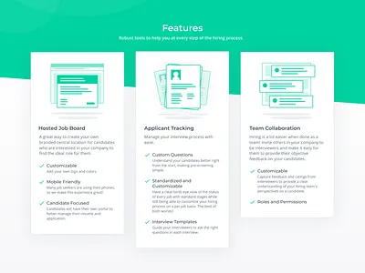 Inflow - Features Overview app application art clean design features green illustration landing layers line marketing minimal page product sell simple vector web website