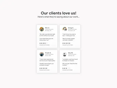 Testimonials • Day 039 app branding creative dailyinspiration dailyui design digitaldesign flat inspiration interface minimal mobile mobiledesign prototype ui userexperience ux uxui vector web