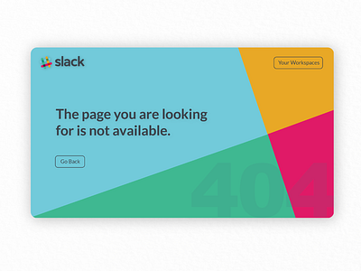 Daily UI #008 008 404 404 error 404 error page 404page dailyui dailyui 008 design slack ui ux web