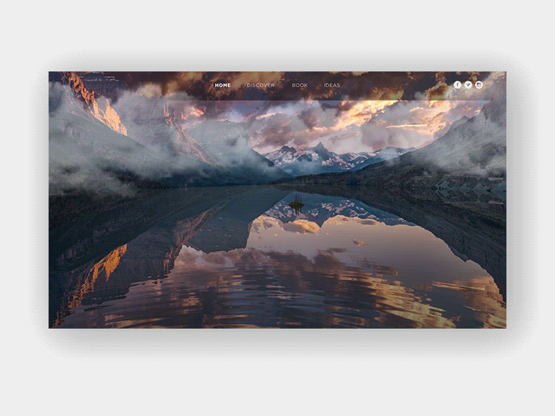 Glacier National Park Landing Page Exploration adobe xd animation design glacier national park kalispell montana splashpage typography ui ux webdesign