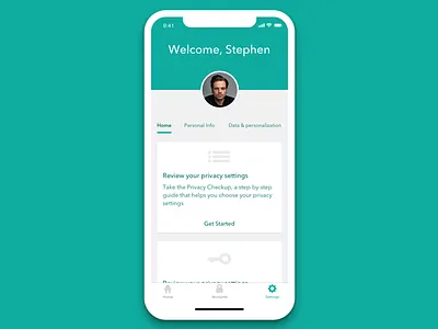Daily UI Challenge: Day 06 06 app branding daily ui design flat iphone mobile security ui user account user card ux vector